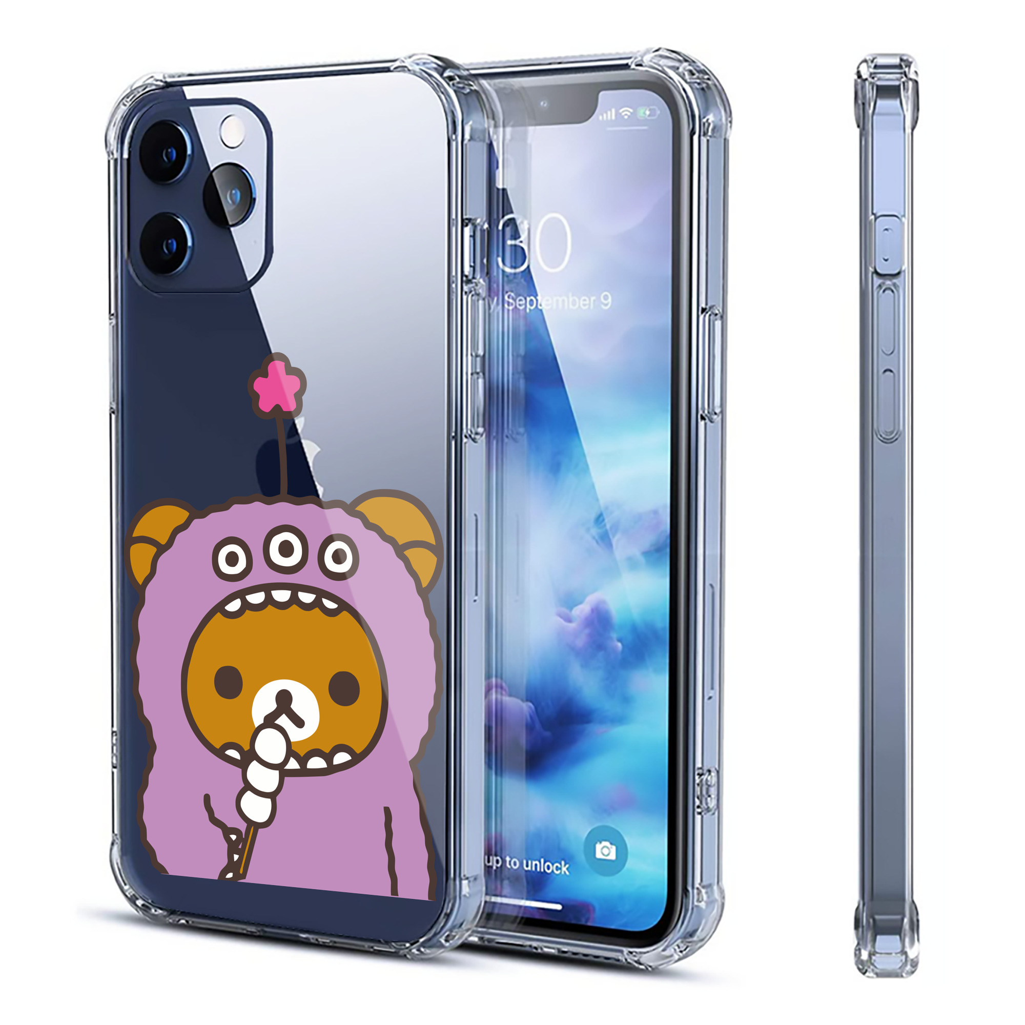 （画像用） リラックマ リラックマ キイロイトリ Rilakkuma Korilakkuma Kiiroitori 【iPhone 12シリーズ対応】透明スマホケース（クリアソフトケース）